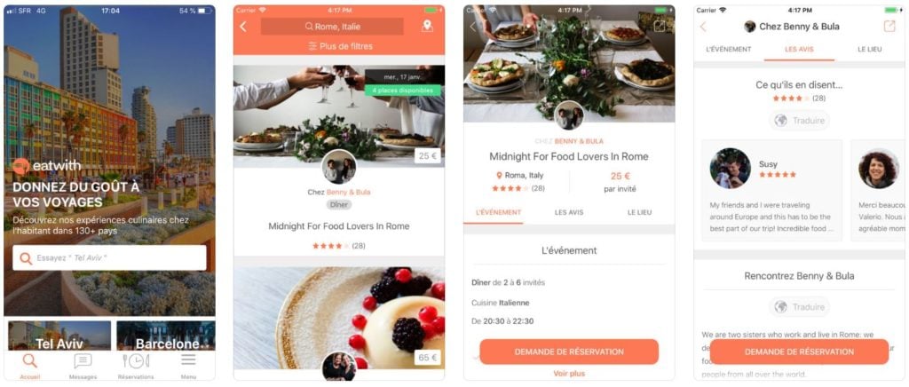 App du jour : Eatwith, dîner chez l’habitant (iPhone - gratuit)