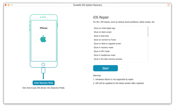 TunesKit iOS System Recovery : corrigez vos problèmes iOS sur Mac !