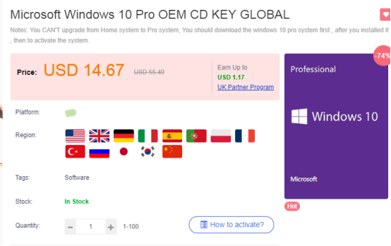 Soldes d'été : Windows 10 Pro à 11 $ sur URCDKey et d'autres promos