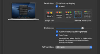 Le MacBook Pro 16 Pouces peut faire varier le taux de rafraîchissement de son écran