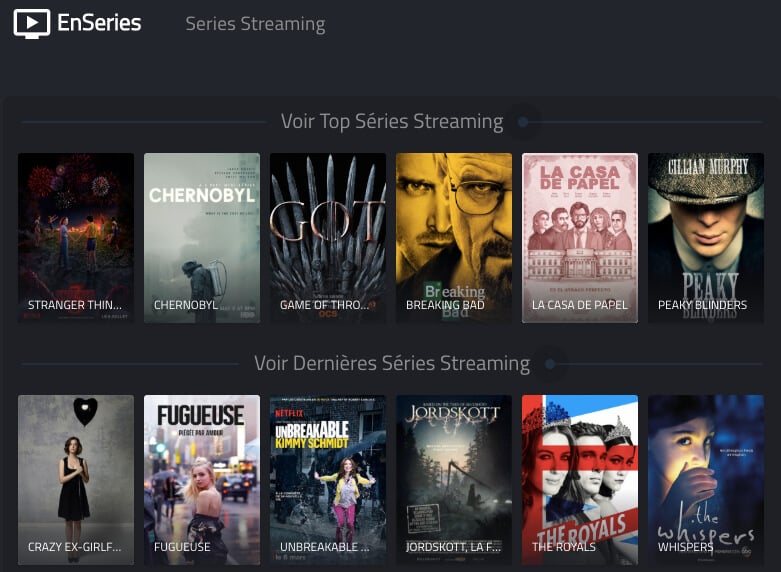 EnSeries, EnStream, PapyStreaming : films & séries en streaming