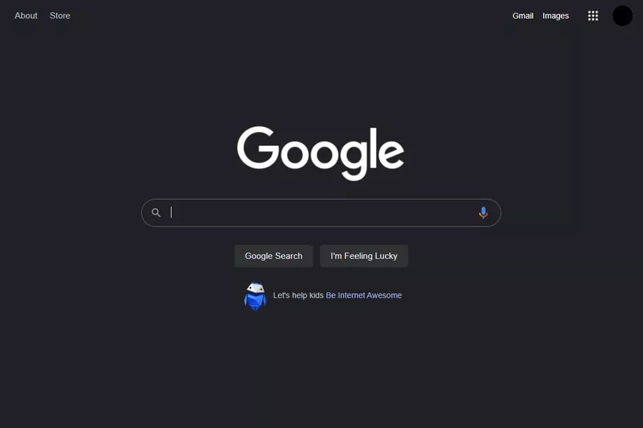 Google teste un mode sombre pour la recherche sur ordinateur