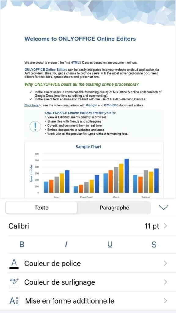 ONLYOFFICE iOS : éditer et collaborer sur des documents sur iPhone & iPad