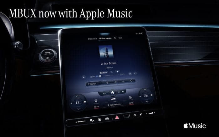 Apple Music arrive sur le système multimédia MBUX de Mercedes-Benz