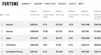 Apple 3e du Fortune 500 avec un chiffre d’affaires de 275 milliards de dollars