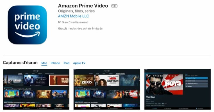 Amazon Prime Video est disponible sur le Mac App Store
