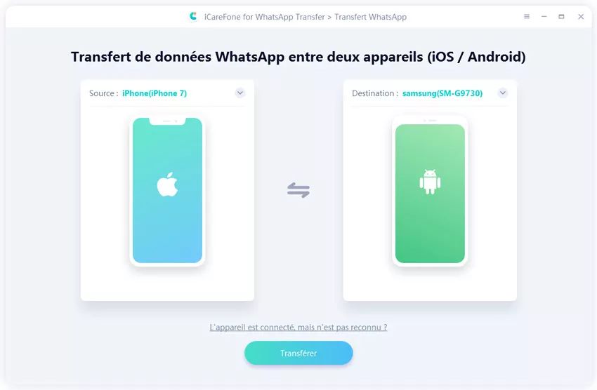 iCareFone : transférer ses messages WhatsApp de l'iPhone 13 à Android