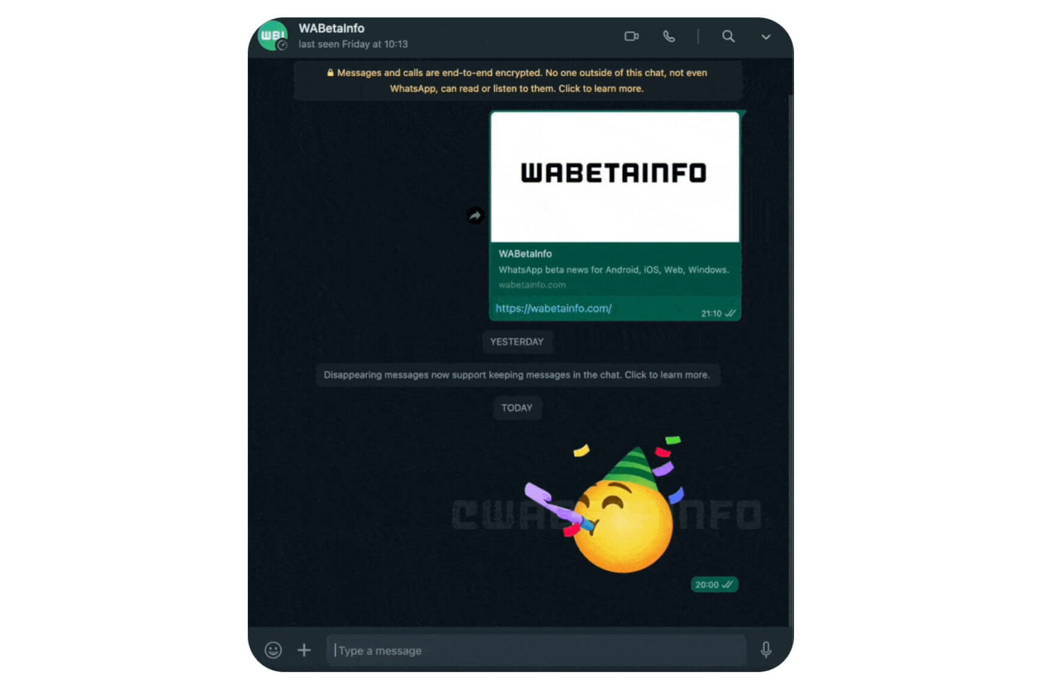 Emojis animés WhatsApp copie Telegram pour sa prochaine version Desktop