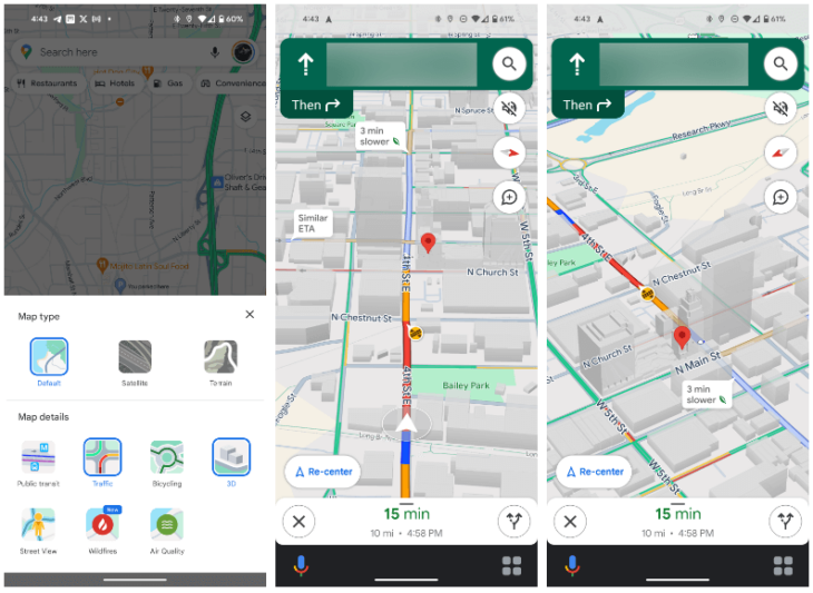 Une touche d’innovation sur Google Maps avec la navigation en 3D