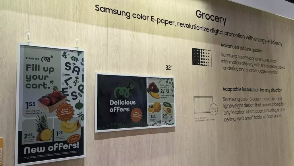 E-paper Samsung dévoile écran consommation énergétique quasi nulle