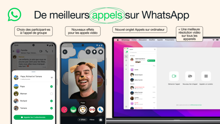 WhatsApp améliore les appels sur ordinateur et mobile