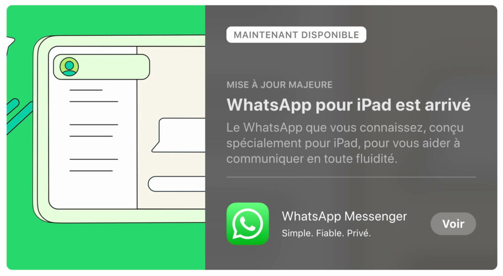 WhatsApp Messenger est enfin disponible sur iPad WhatsApp Messenger est enfin disponible sur iPad