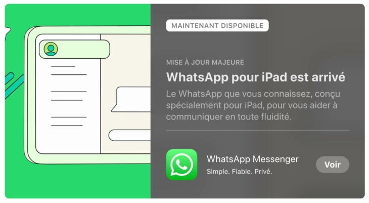 WhatsApp Messenger est enfin disponible sur iPad