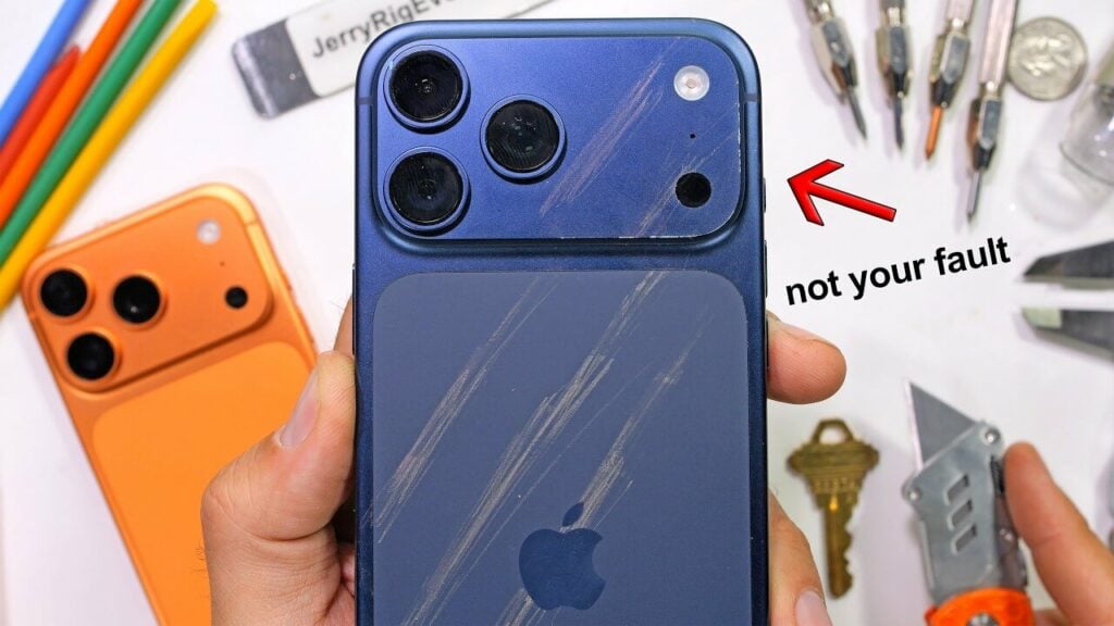 L'iPhone 17 Pro vulnérable aux rayures, mais pas là où vous le pensez