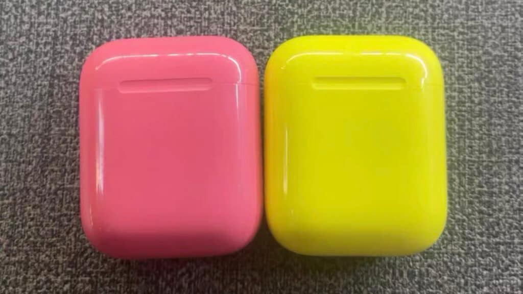Apple a test&eacute; des AirPods aux couleurs vives