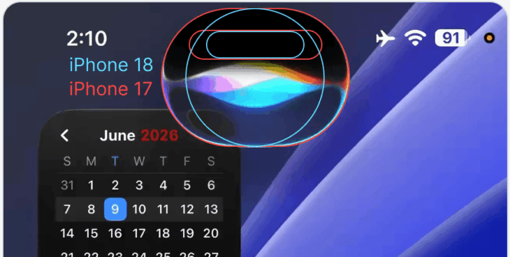 Siri utilise une forme de pilule pour masquer la Dynamic Island dans iOS 27, mais l’iPhone 18 pourrait en faire un cercle