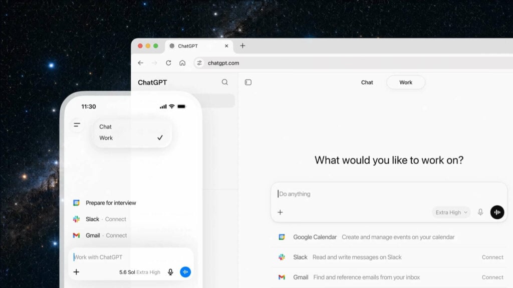 OpenAI lance ChatGPT Work et ses nouveaux modèles GPT-5.6